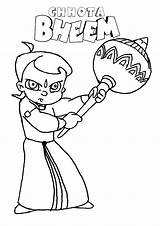 Bheem Chota Coloring Pages Cartoon Colouring Google Kids Color Popular Printable sketch template