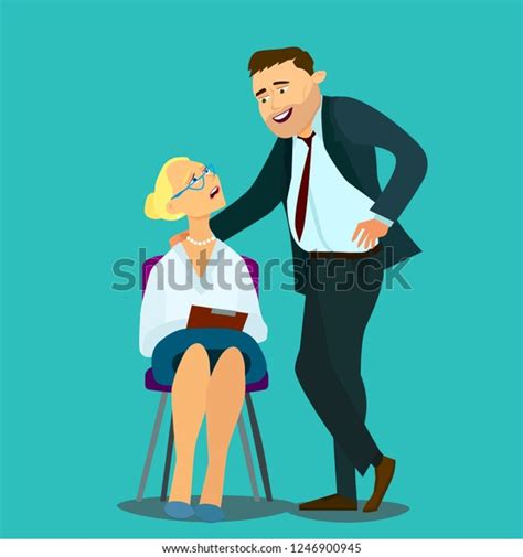 sexual harassment work office woman her stock vector royalty free