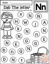 Letter Worksheets Dab Alphabet Kindergarten Recognition Preschool Worksheet Letters Printable Recognize Contains Pages Teacherspayteachers Printables Choose Board Practice Help sketch template