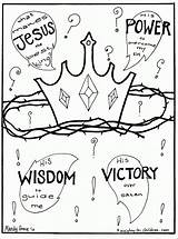 Coloring Jesus King Pages Crown Saul Christ Gospel Printable God Kids Wisdom Children Follow Following Sunday School Template Getdrawings Makes sketch template