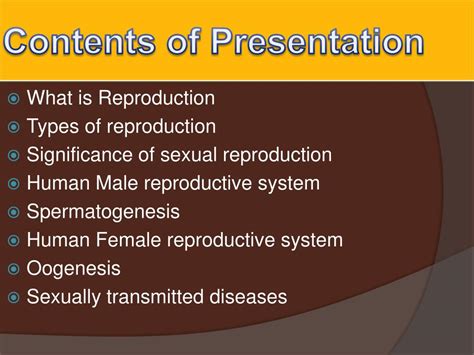 ppt human male and female reproductive system powerpoint presentation