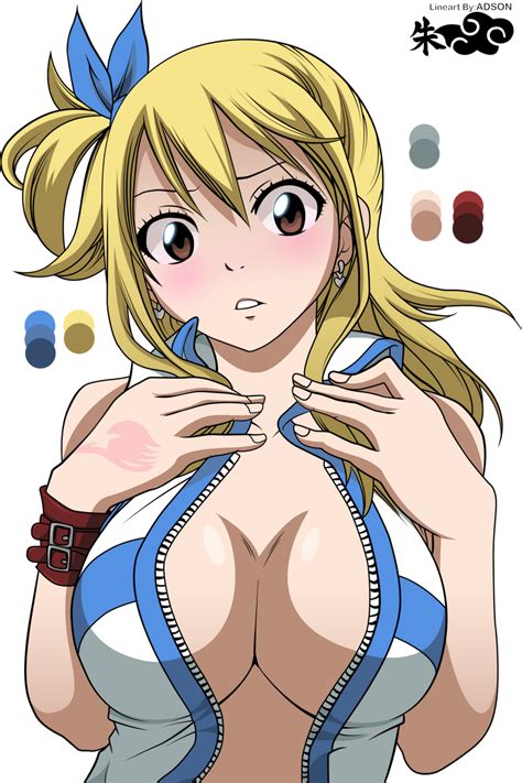 Fairy Tail Hot Lucy Heartfilia Colored By Skinny Potato On