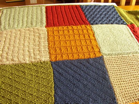 knitted squares blanket  skien  pattern   mon flickr