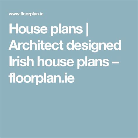 house plans architect designed irish house plans floorplanie irish house plans