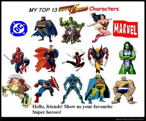 top  superhero characters  theaven  deviantart