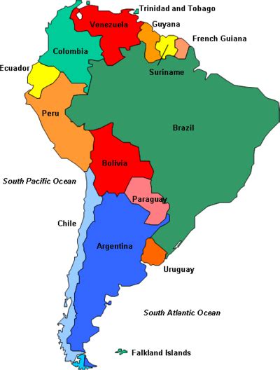 mapa politico de sudamerica mapaowjecom