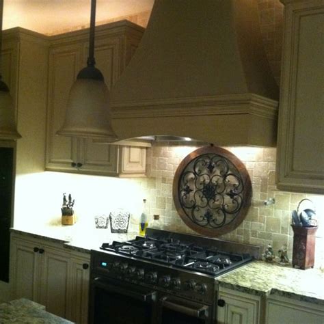french country kitchen love  medallion   stove tuscan kitchen french country