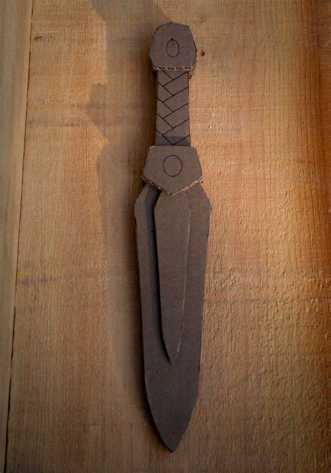 banded dagger  printable pattern cardboard sword recyle etsy