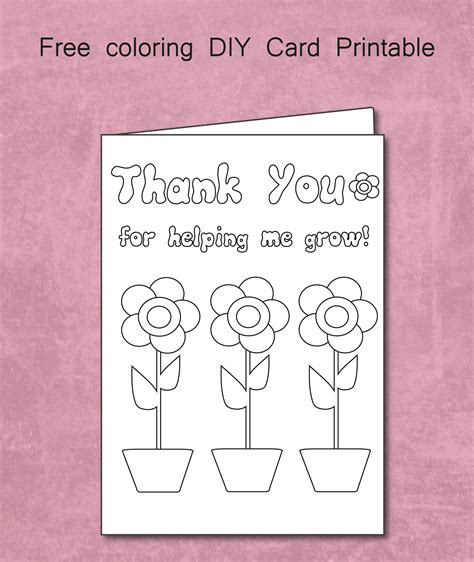helping  grow coloring card printable teacher