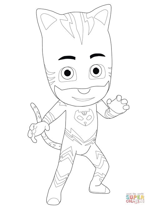 catboy  pj masks coloring page  printable coloring pages