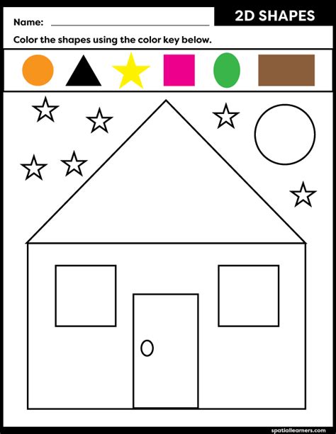 kindergarten worksheets   shapes