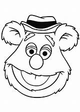Fozzie Bear Coloring Muppets Pages Drawing Kids Head Choose Board sketch template