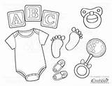 Baby Coloring Pages Printable Onesie Drawing Shower Template Items Drawings Printablecuttablecreatables Printables Clipart Templates Creatables Clip Getdrawings Choose Board sketch template