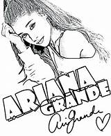 Ariana Grande Coloring Pages Perry Katy Outline Printable Drawing Celebrities Sheet Colouring Print Drawings Colorings Arianagrande Adult Getcolorings Book Sheets sketch template