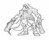Overwatch Reaper sketch template
