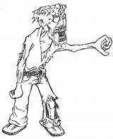 Coloring Pages Halloween Cartoon Scary Zombie Zombies Drawing Horror Colouring Printable Getdrawings Getcolorings sketch template