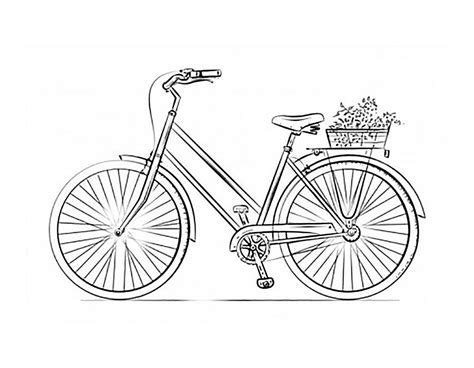 bicycle coloring pages    print