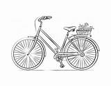 Coloring Bicycle Pages sketch template