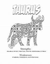 Taurus Astrology sketch template