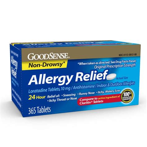 goodsense allergy relief loratadine tablets  mg  count allergy pills  allergy relief