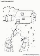Bears Goldilocks Three Coloring Pages Template Library Clipart Line Popular sketch template