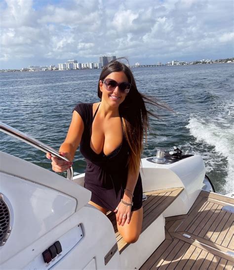 busty brunette claudia romani struts her stuff on a yacht kartrashian