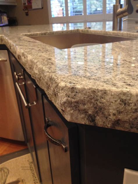 love  rustic outdoorsy    double chisel edge granite counter top outdoor
