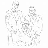 Lds Apostles Coloring Presidency Prophet Monson Eyring Clipground sketch template