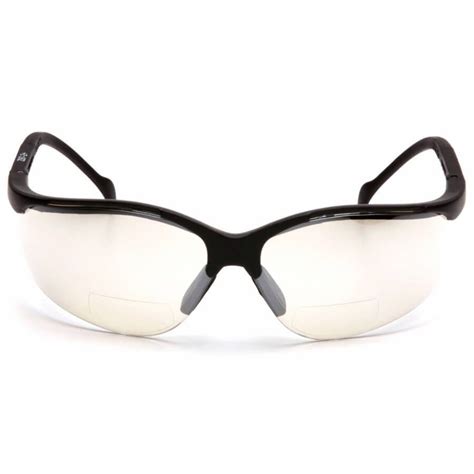 Pyramex V2 Reader Bifocal Safety Glasses Black Frame And Indoor