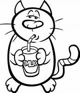 Coloring Milk Pages Drinking Cat Drink Carton Jug Water Color Printable Getcolorings Man Template sketch template