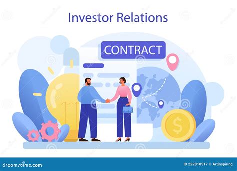 investor relations concept investings involvement project investment strategy stock vector