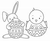 Easter Coloring Pages Bunny Hoppy Friends Little sketch template