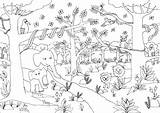 Jungle Coloring Pages Safari Animals Kids Colouring Animal Cute African Bestcoloringpagesforkids Scene Print Printable Cartoon Visit Template sketch template