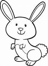 Bunny Coloring Rabbit Pages Printable Hopping Color Bunnies Kids Cute Smiling Dinosaur Colouring Footprint Big Clipart Print Easter Kidsplaycolor Feet sketch template