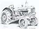 Farmall Tractors sketch template