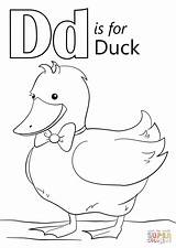 Duck Coloring Letter Pages Preschool Alphabet Printable Worksheet Color Super Drawing Supercoloring Abc Davemelillo Words Medium Work sketch template