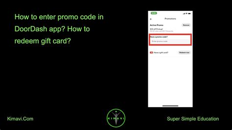 enter promo code  doordash app   redeem gift card youtube