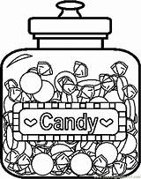 Coloring Candy Pages Jar Drawing Template Getdrawings Candies sketch template