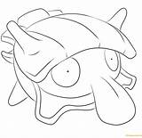 Pokemon Shellder Coloring Pages Printable Print Lugia Color Coloringpagesonly Categories sketch template