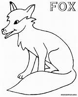 Fox Coloring Pages Red Colorings Print Coloringway sketch template
