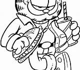Coloring Pages Odie Getcolorings Garfield sketch template