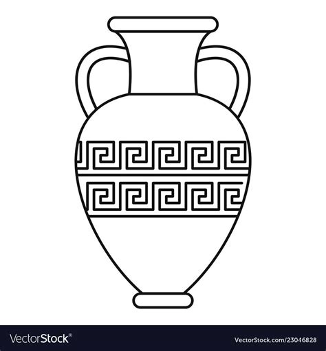 ancient vase icon outline ancient vase vector icon  web design