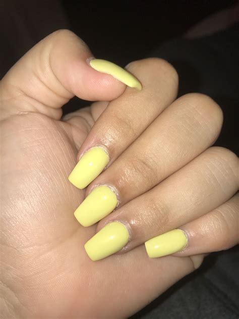 Yellow Coffin Acrylic Nails 💖pastel Yellow Coffin Acrylic Nails Youtube