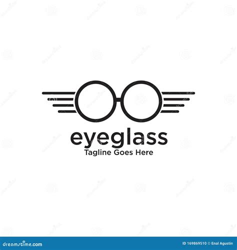 eye glasses logo design vector template stock vector illustration