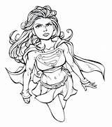 Coloring Pages Supergirl Getcolorings Adult sketch template