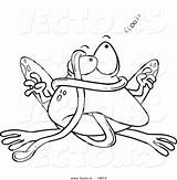 Tangled Outlined Tongue Frog sketch template