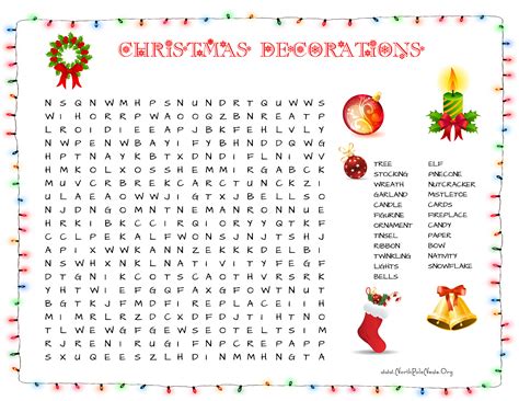 christmas word search  printable