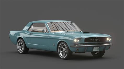 ford mustang  muscle car  cgtrader