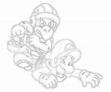 Bro Hammer Luigi Coloring Pages Mario sketch template