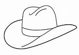 Hat Cowboy Coloring Drawing Outline Hats Western Tattoo Boots Printable Template Sketch Boot Pages Cartoon Cowgirl Clipart Kids Applique Cow sketch template